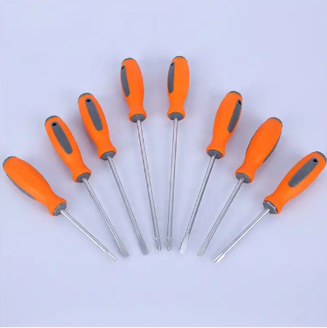 6PCS Orange handle screwdrivers good quality OK chrome vanadium steel Flat screwdriver 6" 100MM