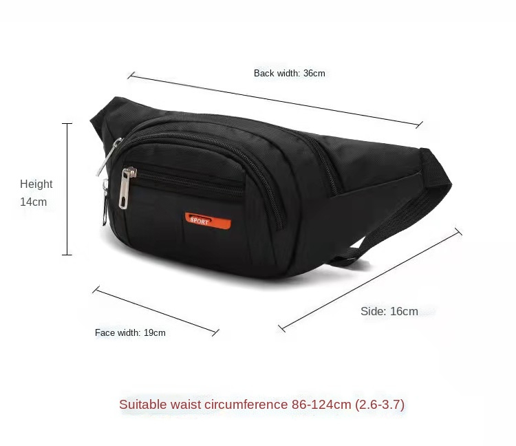 Unisex messenger bag waist bag cash register wallet, mountaineering bag, running mobile phone bag