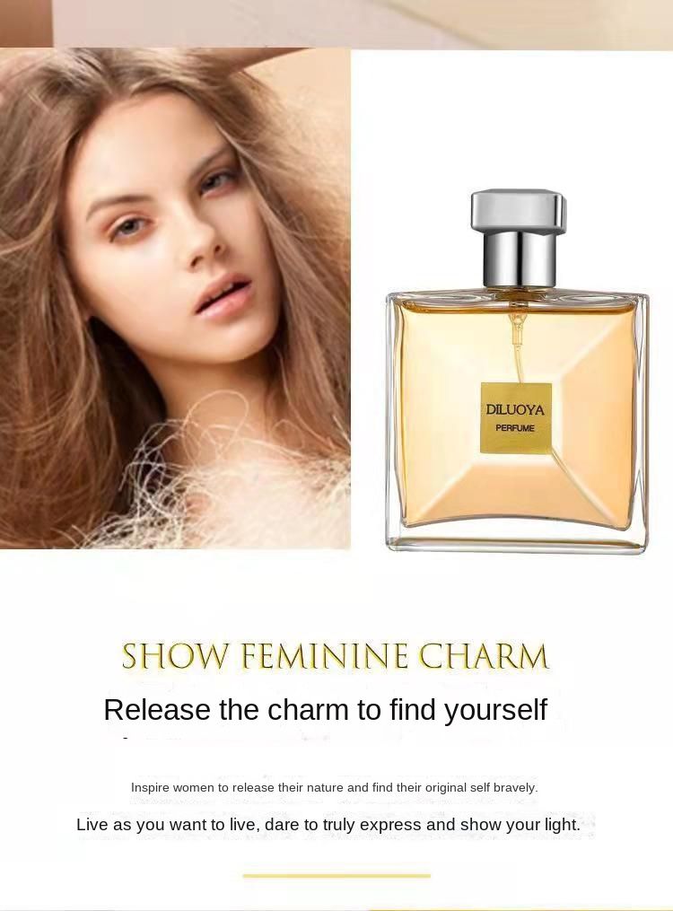 Tik Tok Live Romantic Encounter Golden Ladies Perfume is fresh and lasting.50ML