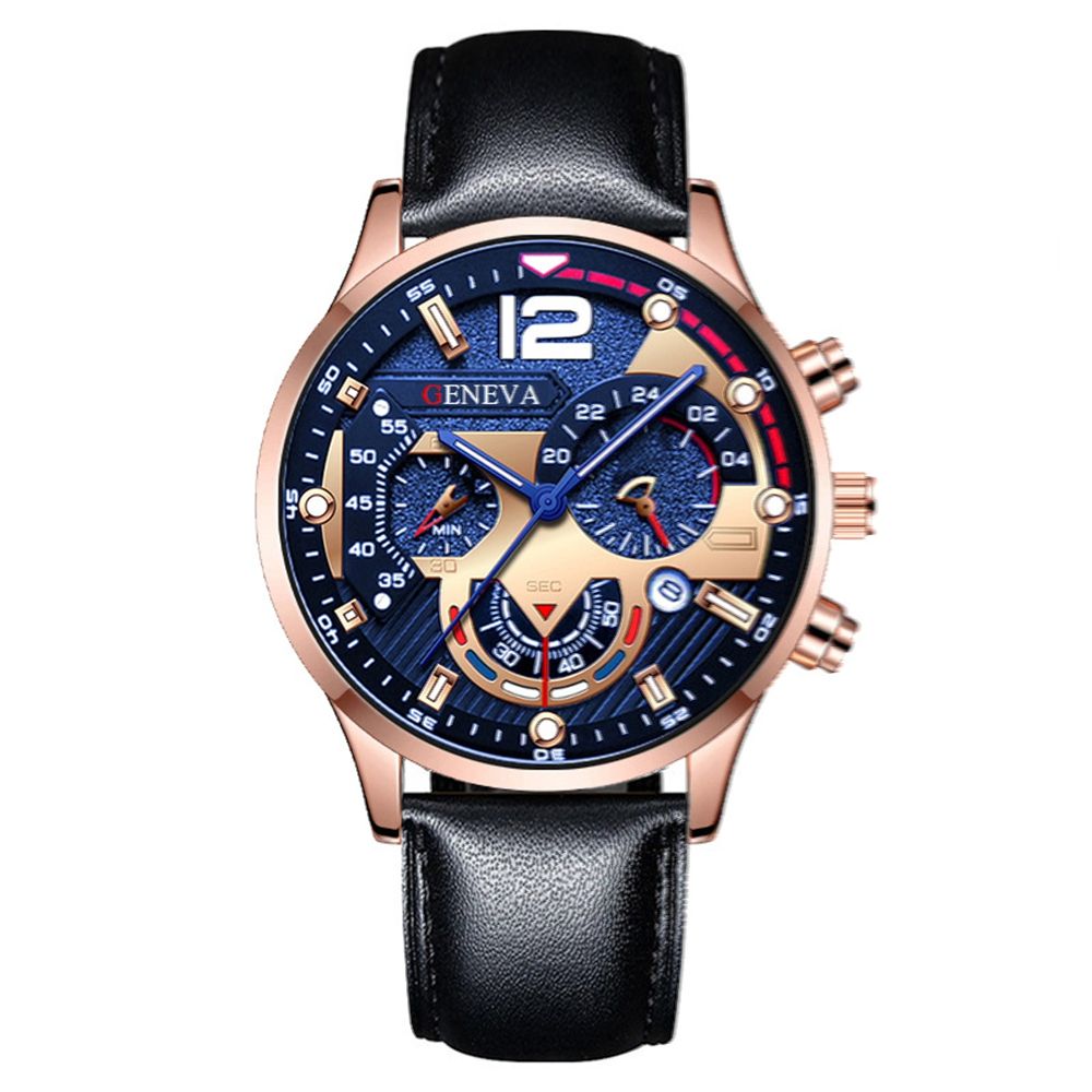 Popular men's watches, fashion calendar, six pin belt watch, quartz watch, men's watch, sports luminous watch, wholesale