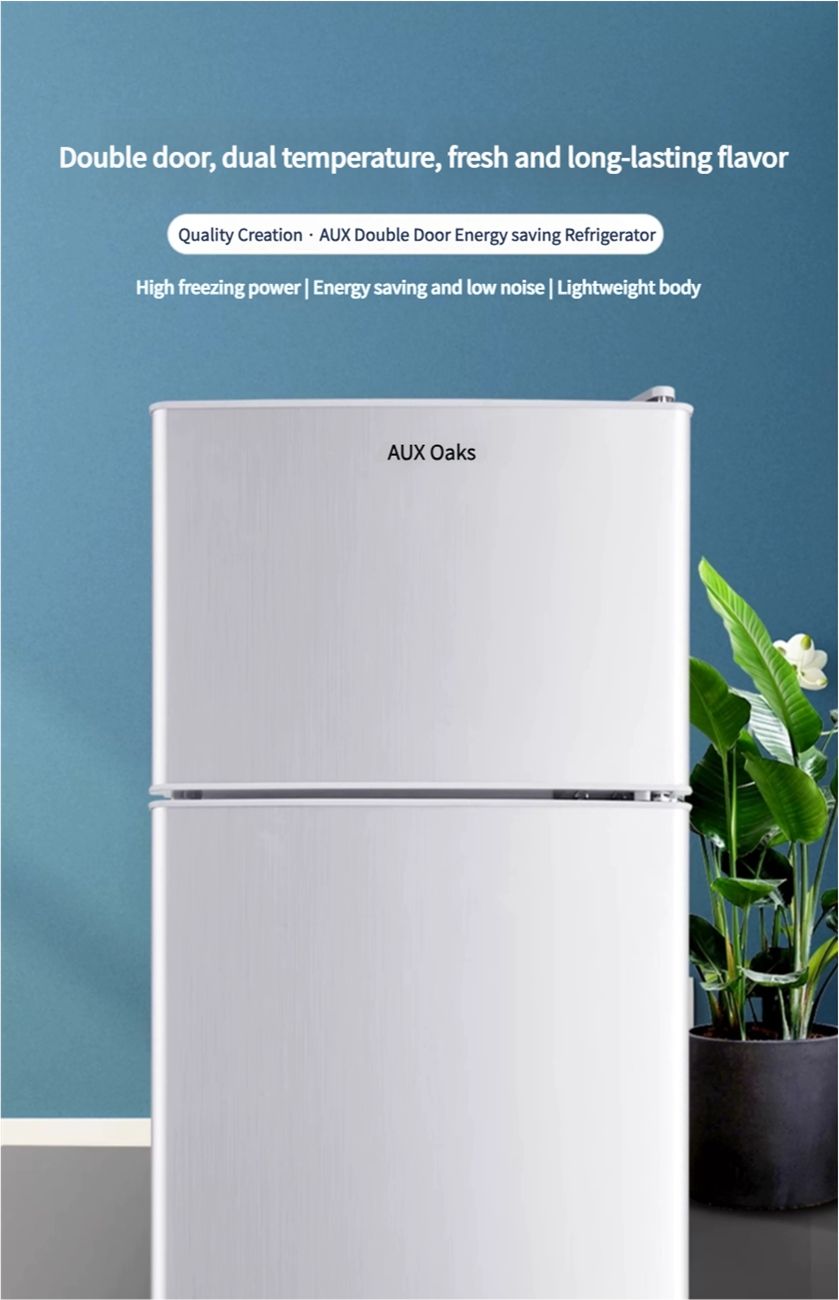 AUX first level energy-saving small refrigerator for home use, small office rental, refrigeration, freezing, antibacterial, low-noise refrigerator