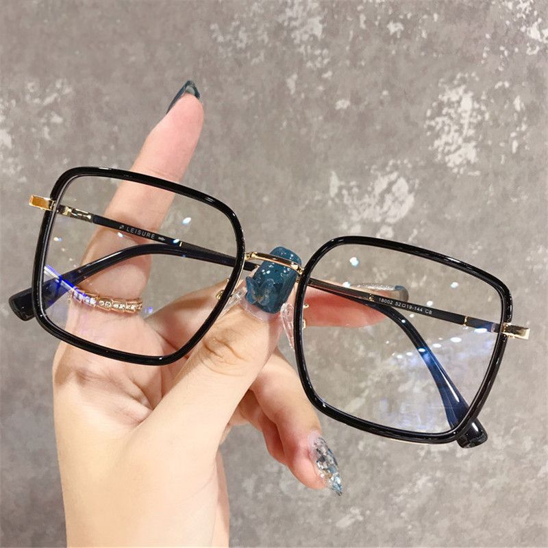 Big Frame Square Anti-blue Light Glasses Frame Oversized Computer Eyewear Frame 