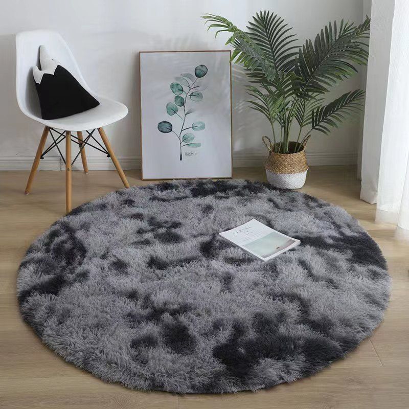 Round silk plush carpet, hanging basket chair cushion, yoga mat, living room bedroom sofa cushion, anti slip and easy to maintain, floor mat CRRSHOP Tie dye circular carpet free shipping