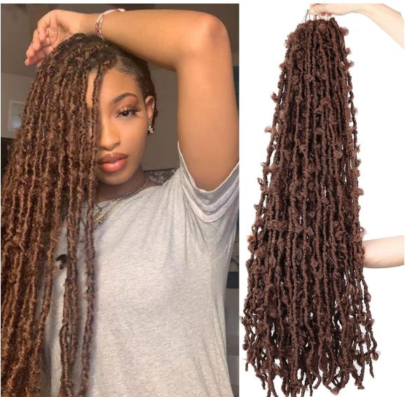 Obaasima Strands Butterfly Faux Locs Crochet Braids Hair- Pre Looped Soft Braiding Hair Faux Locs Pack- Soft Locs Crochet Hair (T350#)