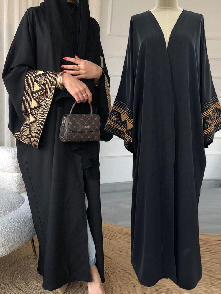 Embroidered Robe Fashion Outerwear Abaya Robe