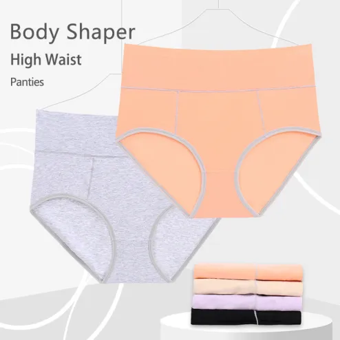 6622 Women's High Waisted Cotton Underwear Ladies Soft Full Briefs