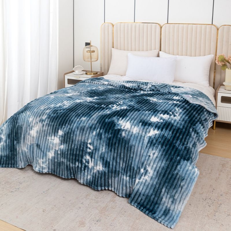 70cm*100cm ,100cm*150cm,150cm*200cm,180cm*200cm,200cm*230cm Colorful cloud tie dye wide stripe milk flannel blanket, sofa blanket, bed tail blanket, leg blanket cover CRRSHOP free shipping blanket