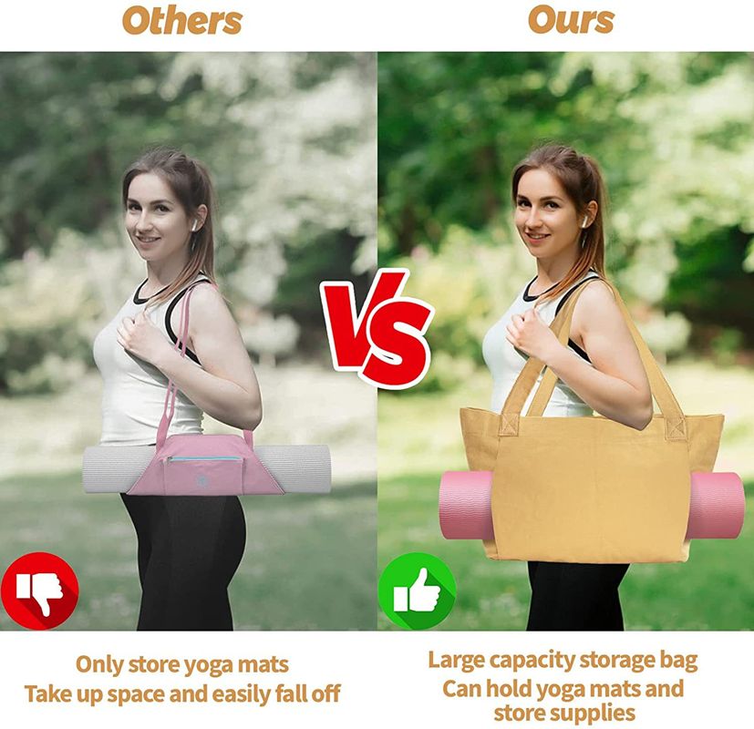 Yoga Mat Carry Bag Multifunctional Yoga Pilates Mat Case Bag Large Capacity Washable Lightweight Foldable For Tourism Fitness