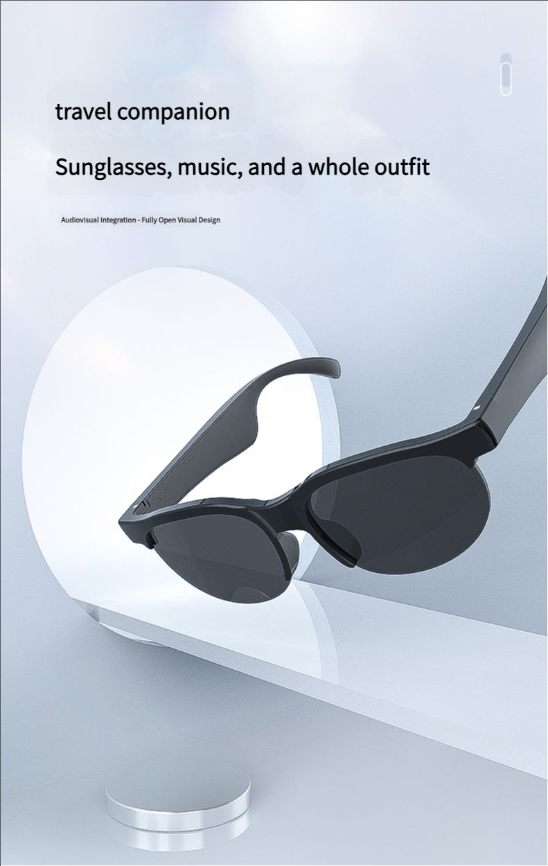 Bluetooth Glasses Earphones Wireless 5.3 Stereo OWS Bluetooth Earphones Cycling Sunglasses