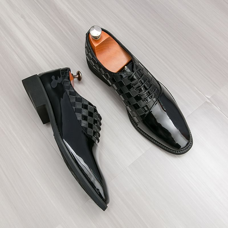 Men Patent Leather Formal Shoes Man Luxury Elegant Dress Shoe Male Footwears The Suit For Official Office Wedding Party Business