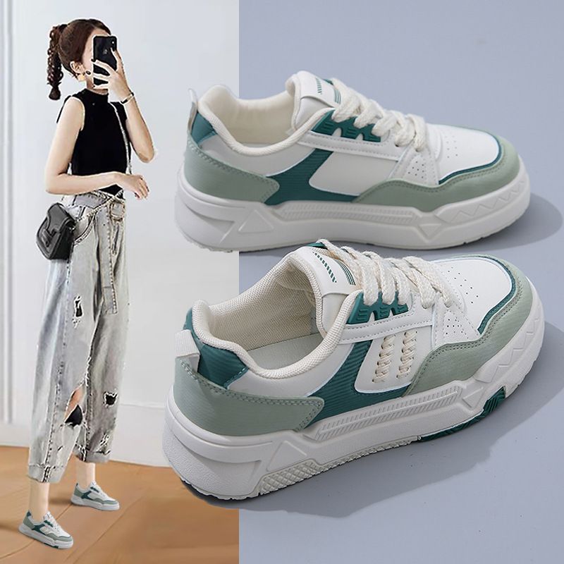 2024 autumn little white shoes female new Korean version of ins female students increase thick sole sports board shoes casual shoe tide 618