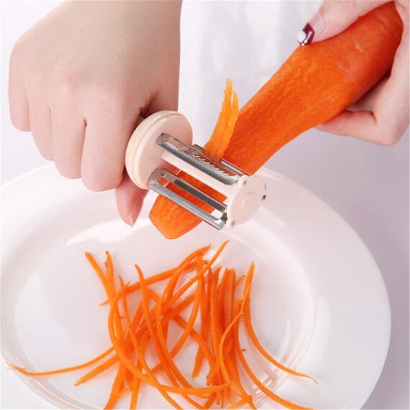 Multi-function Fruit Peeler Cutter Sharp Three In One Potato Peeler Planing Knife Kitchen Fruit Vegetable Tools Gadget