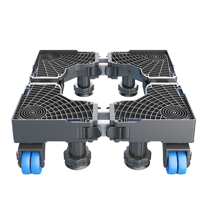 Universal Mobile Base Fridge Stand with 4 Strong Feet Multi-Functional Adjustable Base for Adjustable Dryer, Washing Machine and Refrigerator