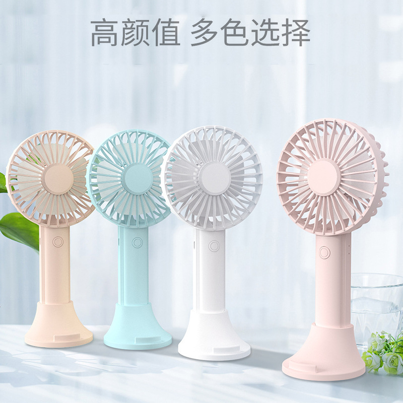 BF2 Portable Fan Mini Handheld Fan USB 1200mAh Rechargeable Desk Small Pocket Fan with Removable Phone Holder for Watch Video
