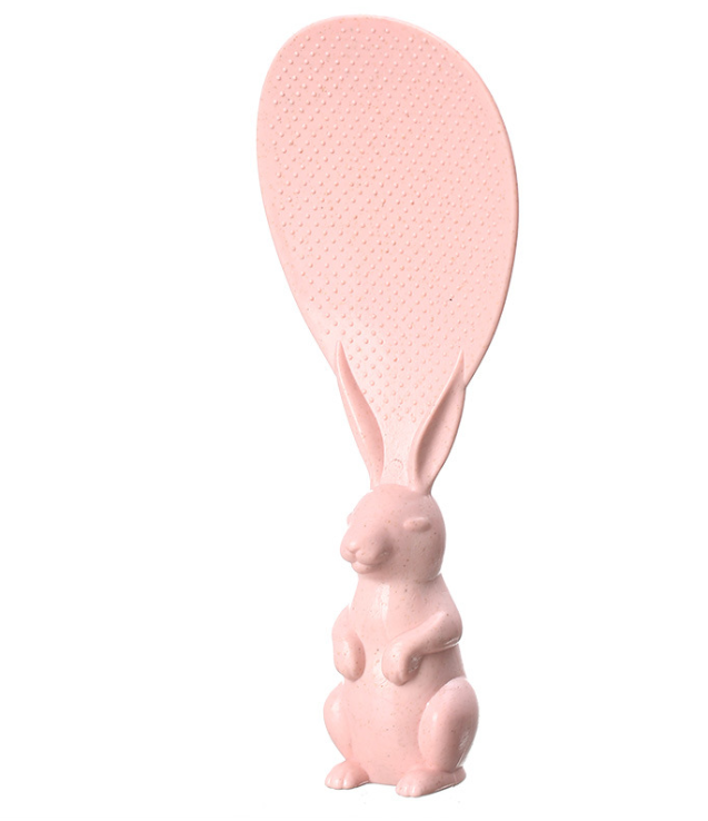 Household wheat straw rabbit spoon can be vertical rabbit rice shovel rice cooker rice spoon creative non-stick rice cartoon rice spoon