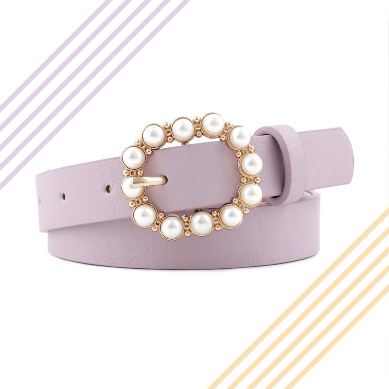 CRRshop free shipping female hot sale leather pearl belt women's versatile fashion buckle belt best selling new trend and unique design waistband present