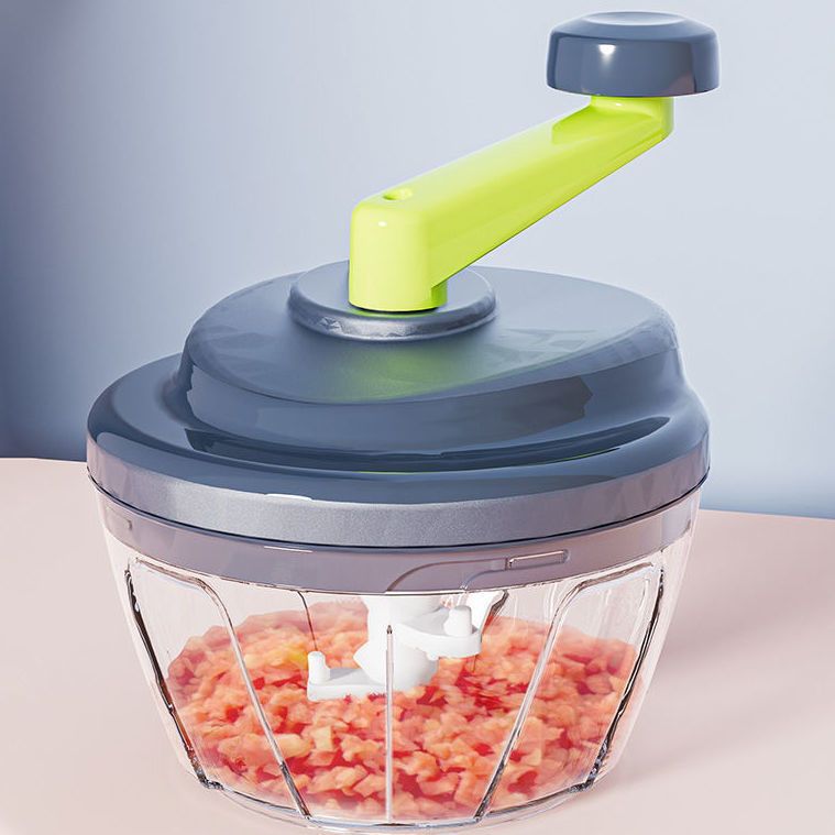 Household Manual Vegetable Chopper Hand Crank Meat Grinder, Multifunctional Garlic Masher Baby Food Processor