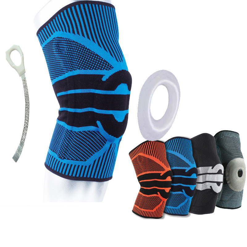 S-1012 2Pcs Sports Silicone Spring Running Basketball Meniscus Support Protection Joint Knee Pads