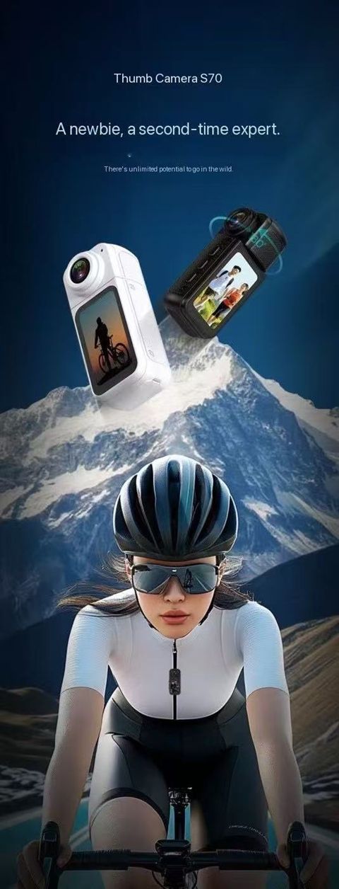 Ultra-Lightweight 35g Action Camera with 180 Rotating Lens and Magnetic Mount，    *   Action Camera