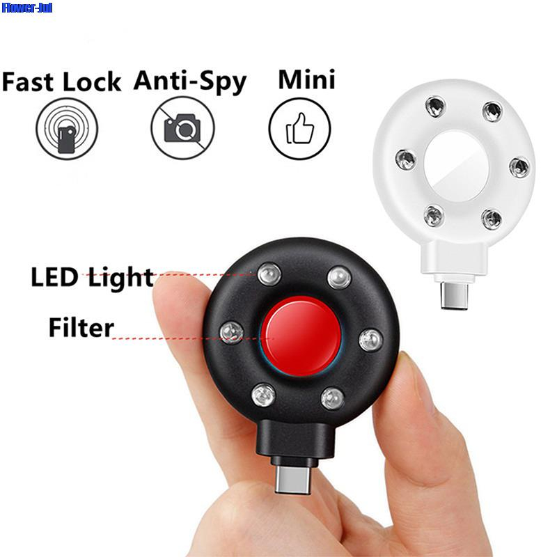 USB-C Anti Candid Camera Detector For Outdoor Travel Hotel Rental Anti-Theft Camera LED IR Alarm Hidden Camera Detector