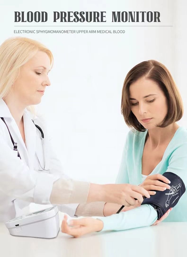 Fully Automatic Intelligent Electronic Blood Pressure Monitor, Large Screen Touch Control Household BP Measuring Device for Export

