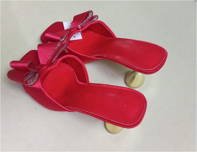 Bowknot Anti-Slip Sexy Pointed Toe Thin Heels Slides Fashion Bow Sandals for Women and Ladies
