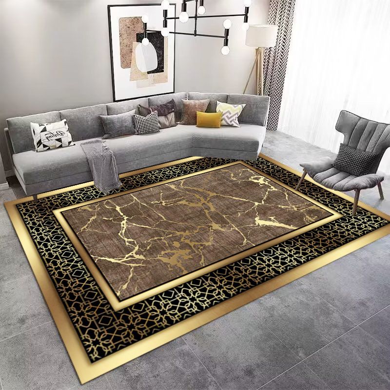 NEW Golden diamond velvet living room carpet Sofa, coffee table, carpet Bedroom and study blanket, anti slip floor mat