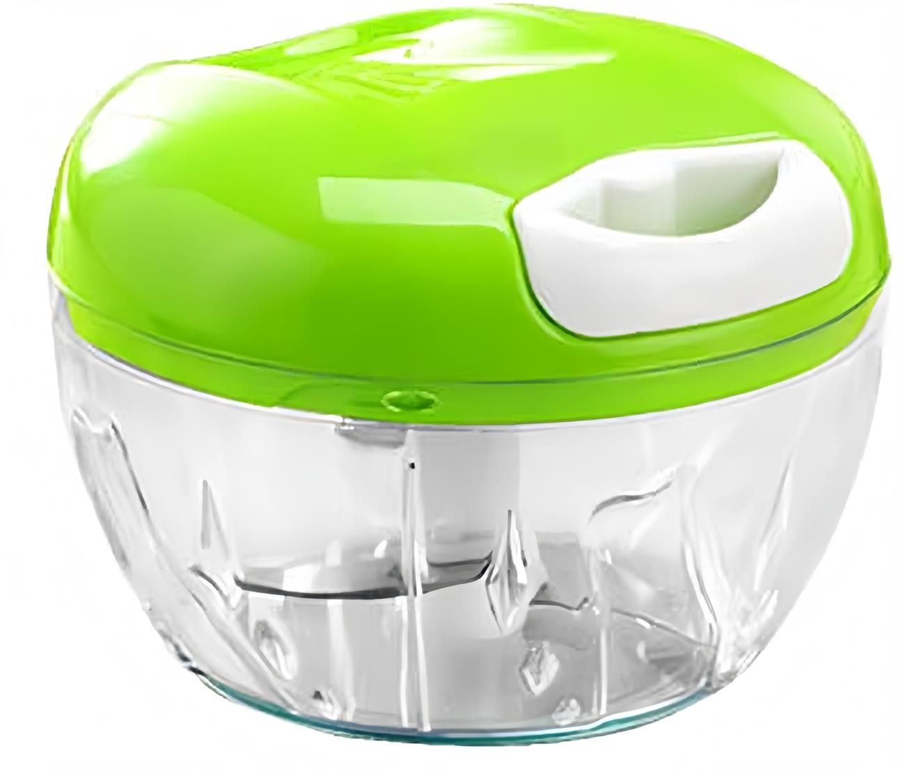 Manual Garlic Chopper & Multi-Function Food Cutter, Hand-Operated, Fast & Effort-Saving, Ideal for Vegetables, Fruits, Nuts, and Lean Meats, Easy-to-Clean Design, Green, Large Size 500ml