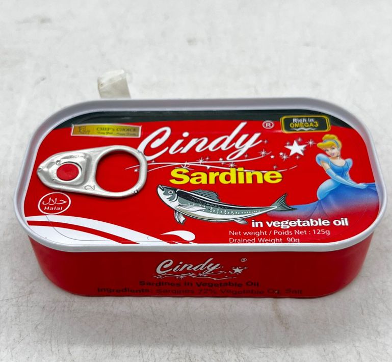 Cindy Sardines in Vegetable Oil (125g)