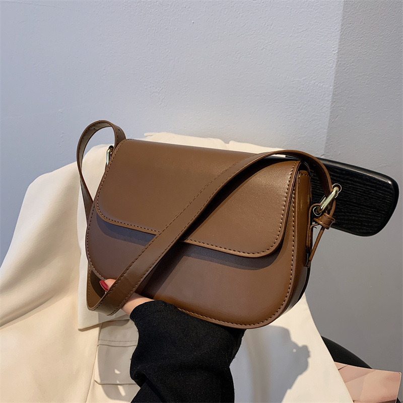 6680 Women's New Fashion Retro Small Square Bag Simple Versatile Shoulder Cross-Body Bag