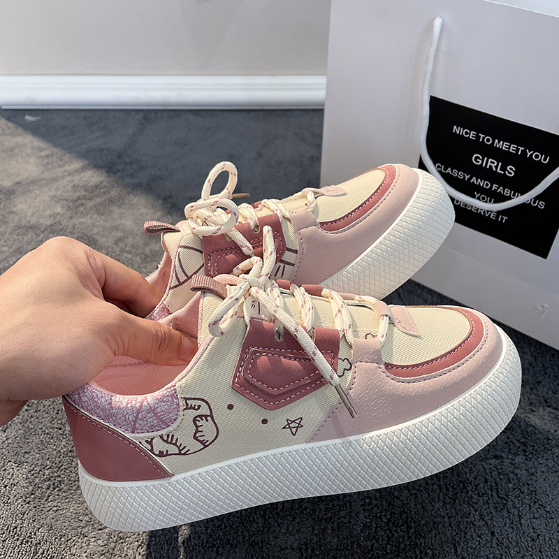 20210909 Women's Spring and Autumn New Platform Versatile Casual Board Shoes Round Toe Small White Shoes