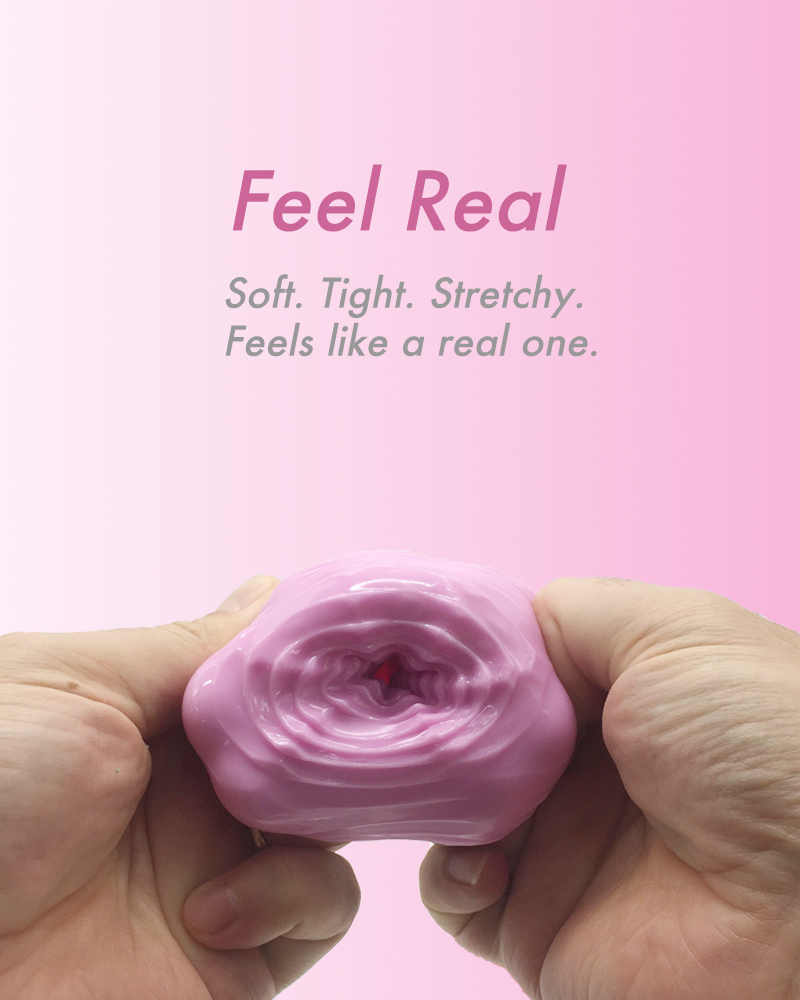 Sex Toy for Men, Adult Toy, Portable Masturbator, Male Masturbation Toy, Manual Sucking Extrusion Stroker, Pocket Pussy, Tunnel Stroker, Vagina Textured, Two Sides