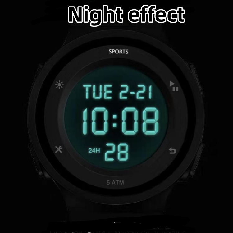 Wrist Watch Waterproof luminous electronic watch Multi functional sports watch CRRSHOP men women Trendy and minimalist watch waterproof Durable to fall Date display Stopwatch timing Alarm mode 