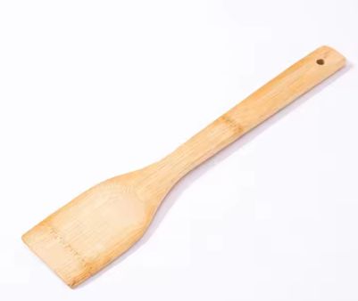 Kitchen Cooking Utensils Set - 4 Pieces Bamboo Wooden for Non Stick Cookware
