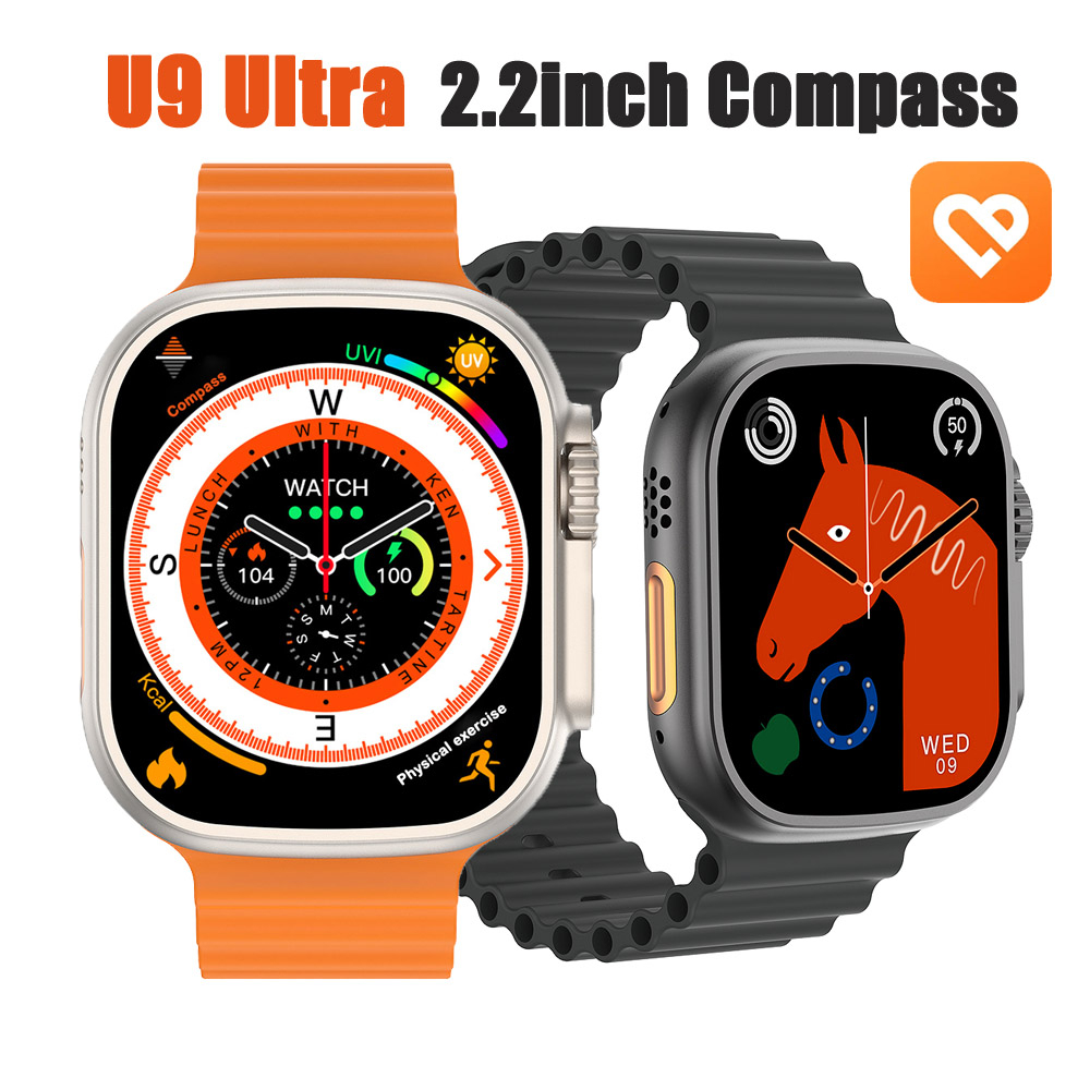Original Watch 8 Ultra Smart Watch 2.2inch Bluetooth Call Compass 49mm Men Women Smartwatch NFC Wireless Charge Sport Fitness Tracker