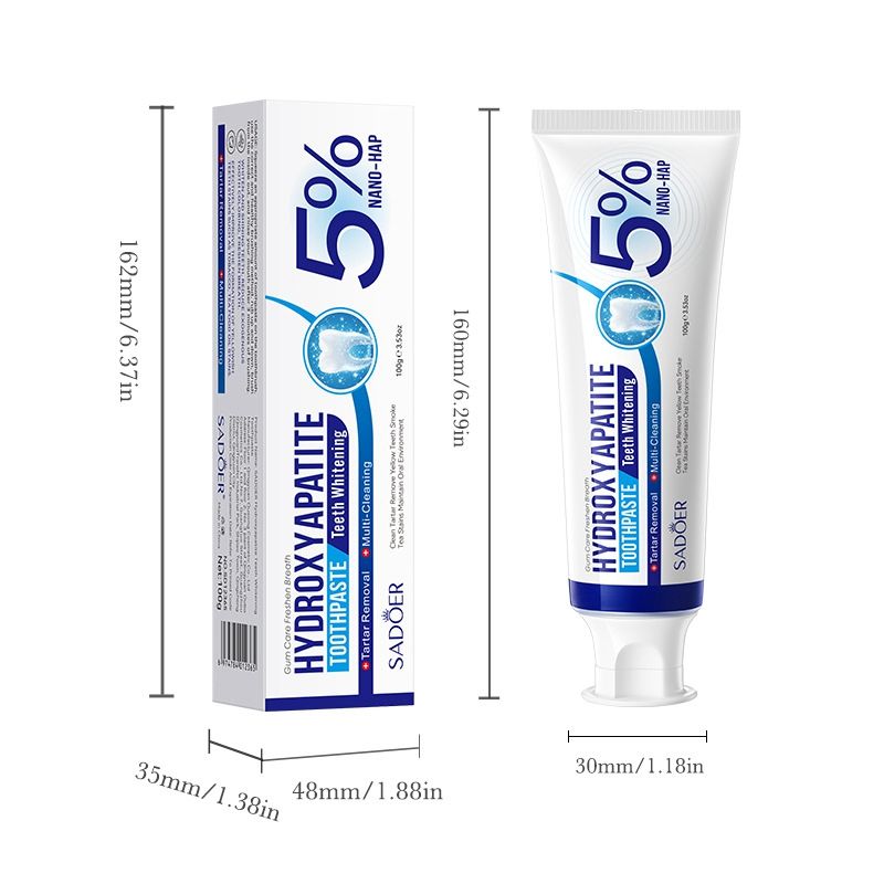 SADOER Hydroxyapatite Toothpaste Whitening Toothpaste Cleaning Gum Protection Toothpaste