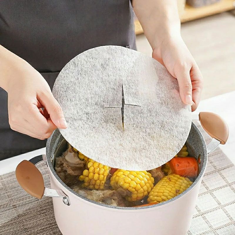 12Pcs/Bag Kitchen Food Oil Absorption Paper Disposable Soup Oil Absorbing Paper Health Filter Paper Kitchen Gadgets Accessorie