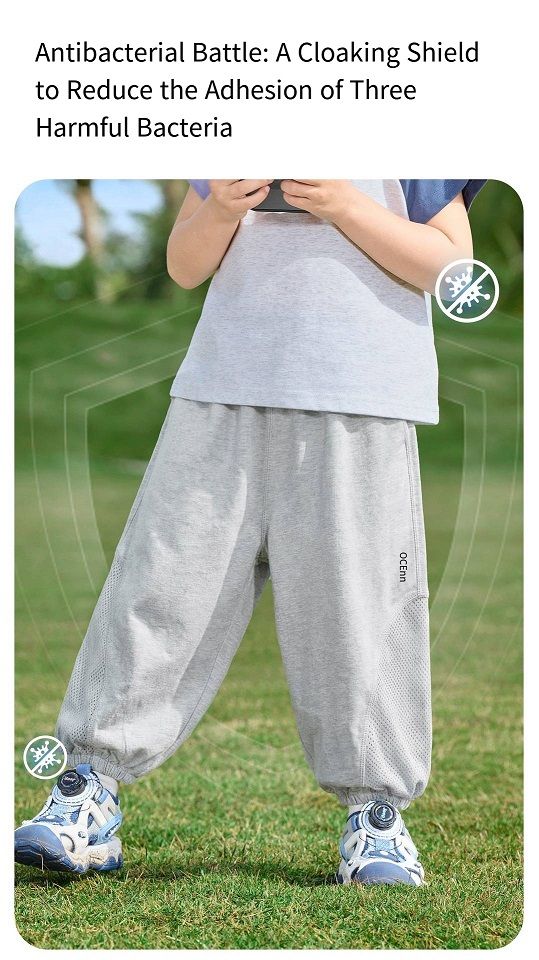 Kids Summer Cooling Pants, Anti-Mosquito Breathable Trousers with Mesh Sides, Quick Dry UPF Protection Casual Pants for Boys Girls, Sizes 90-140cm, Single Pack, Lightweight Outdoor Sportswear

