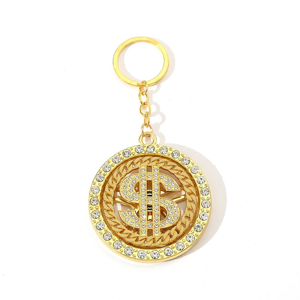 American gold necklace, hip hop personalized hipster, necklace with diamonds, dollar turn pendant necklace.7
