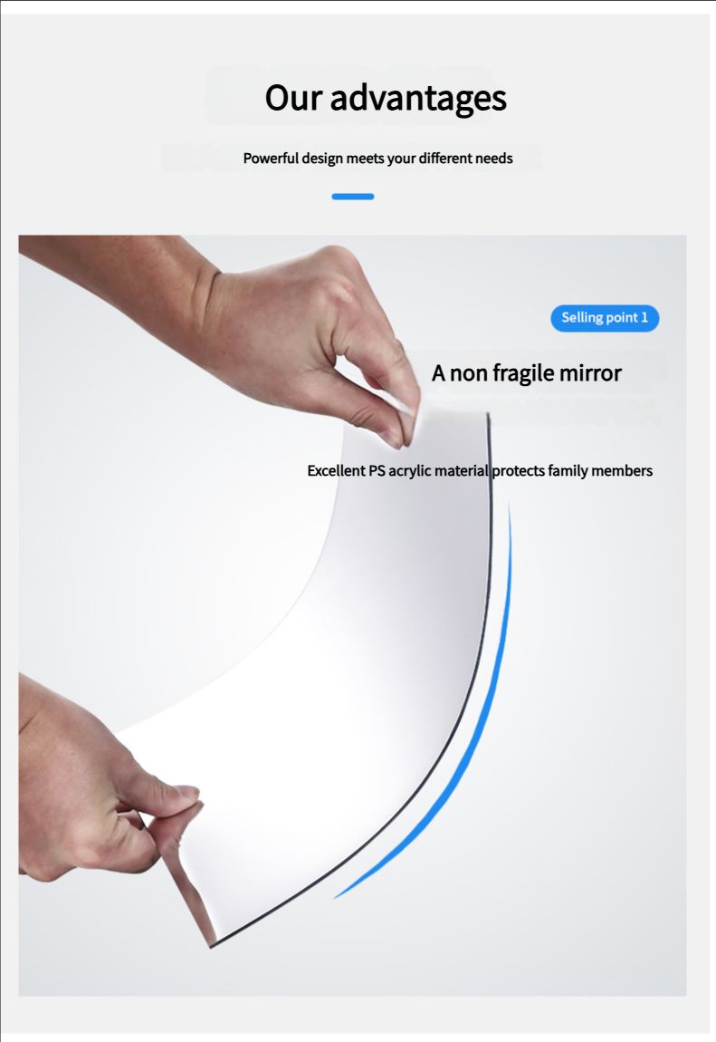 Acrylic mirror high-definition self-adhesive dressing mirror fitting mirror non-deformation full-body soft mirror home bedroom