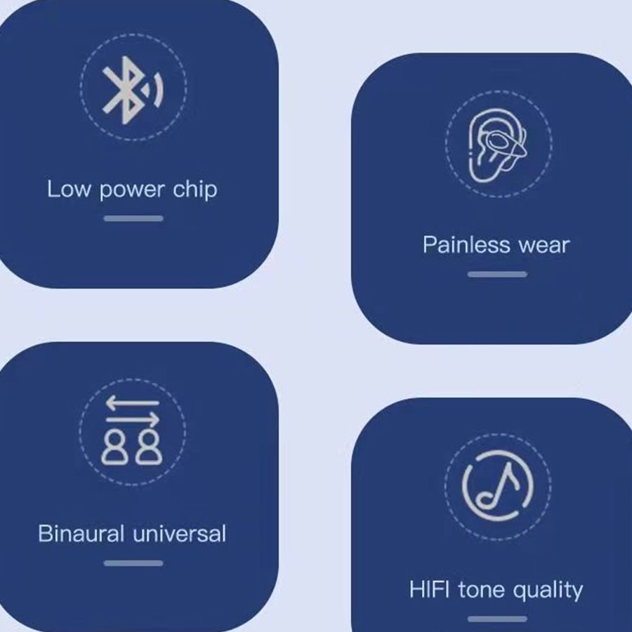 Wireless clip ear bluetooth headset bone conduction not into the ear ultra-long battery life mini high sound quality noise reduction bluetooth universal