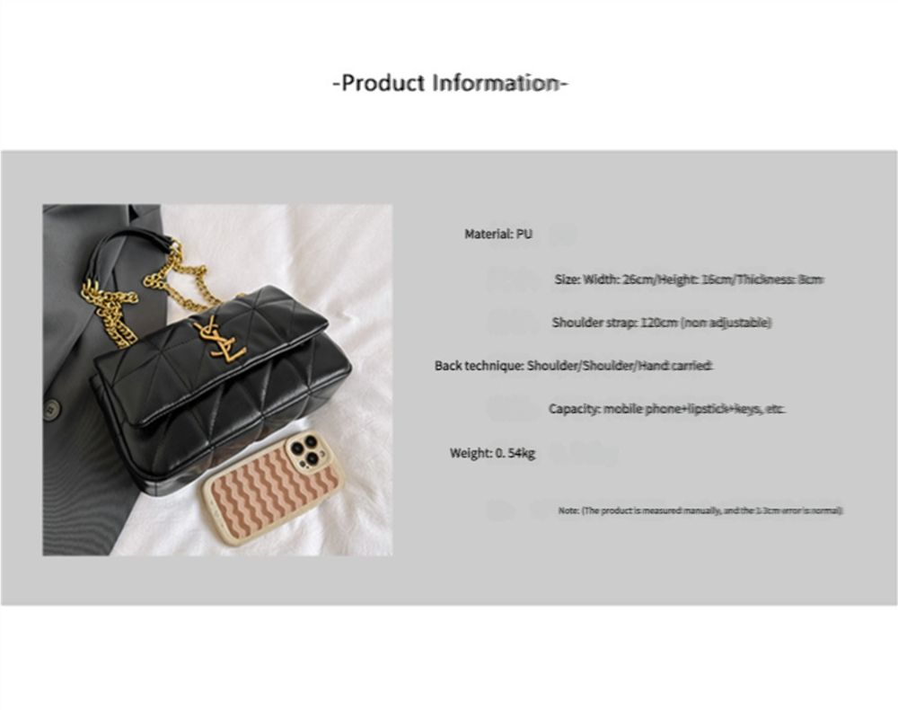 Bag Women's 2025 Spring/Summer New Style High end Ling Ge Bag Small Fragrant Texture Chain Bag Single Shoulder Diagonal Span Bag Trendy