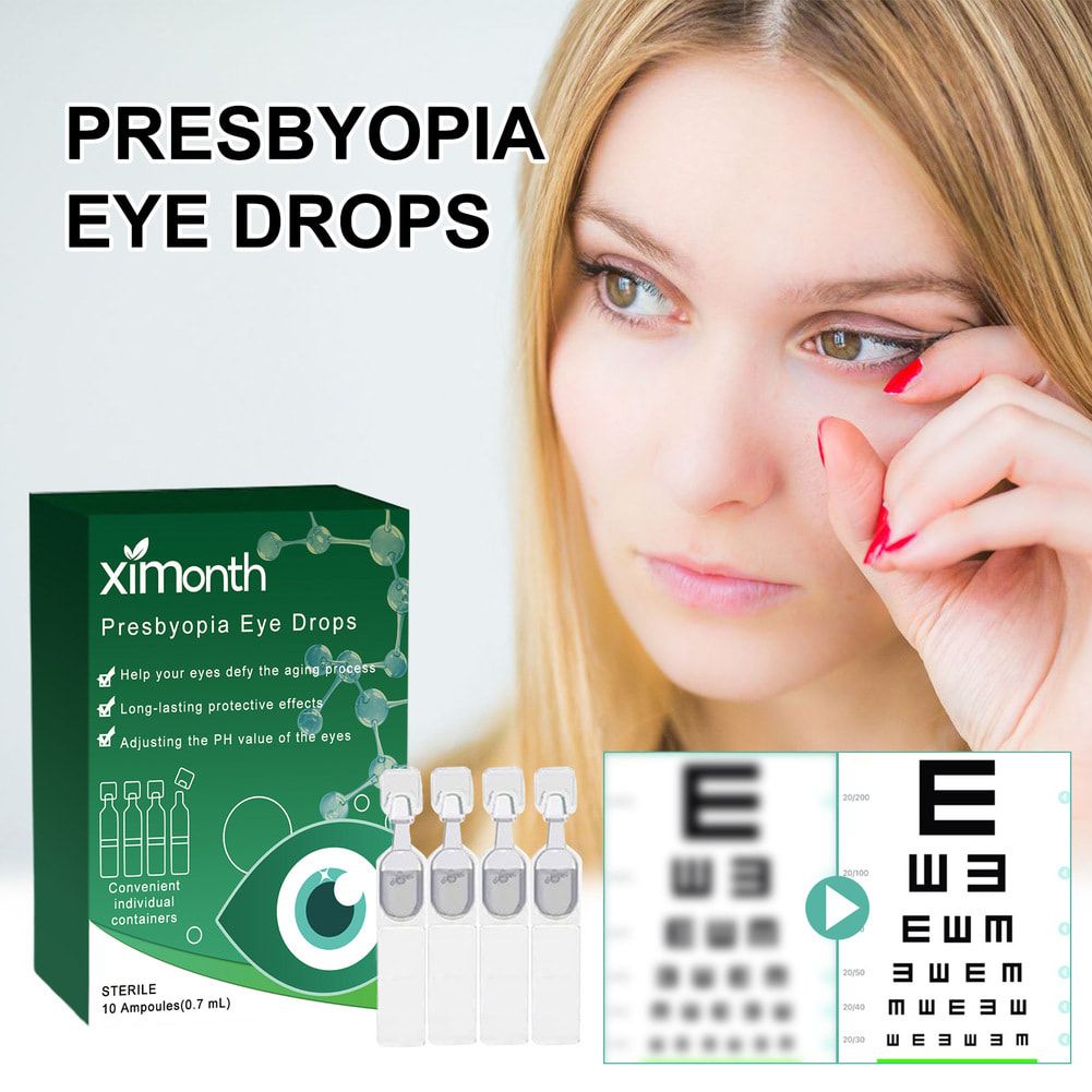 Ximonth Presbyopia VisionRestore Eye Drops Cleanning Eyes Relieves Discomfort Itching Removal Fatigue Relax Massage Eye Care