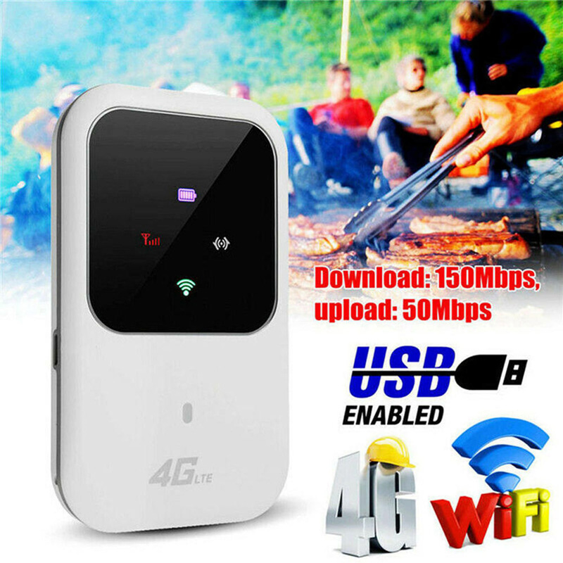 4G-LTE Mobile Broadband WiFi Wireless Router Portable MiFi Hotspot White