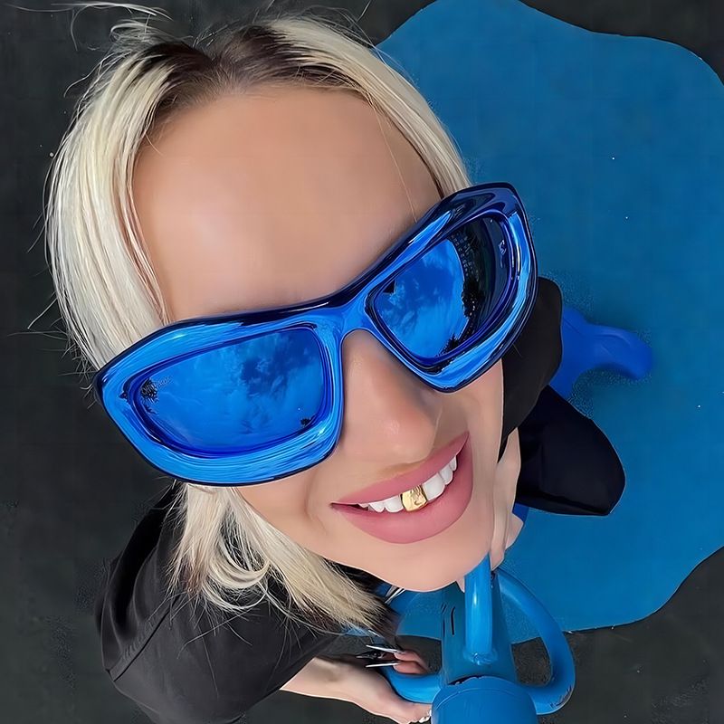 2402 Y2K Personalized Bubble Sunglasses Hop Concave Sunglasses Fashion Sunglasses