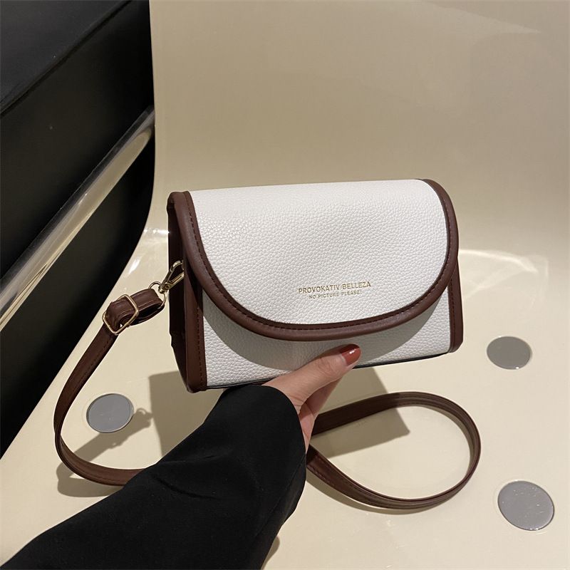 JL8408 Fresh and Sweet Color Matching Texture Women's Shoulder Bag New Summer Small Bag Retro Shoulder Strap Crossbody Bag