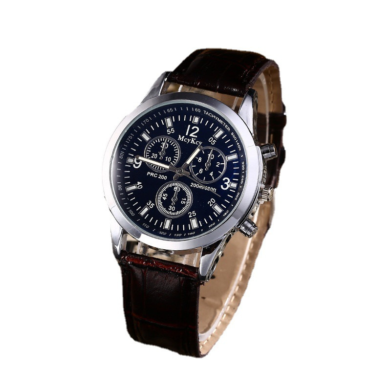 28040# Fashion Mens Watches Classic PU Leather Belt Quartz Wristwatch Luxury Men Business Analog Quartz Watches
