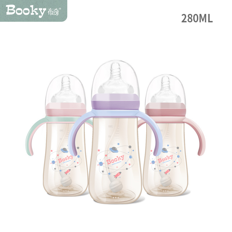 Cartoon Water Bottles For Kids Baby Feeding Bottles Newborn Baby Milk Bottle Baby Accessories Hand Shank For Bottles