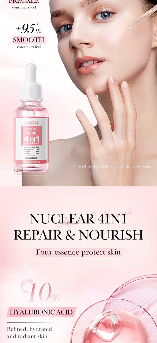 SADOER 4-in-1 facial brightening and highly moisturizing essence Rejuvenating essence