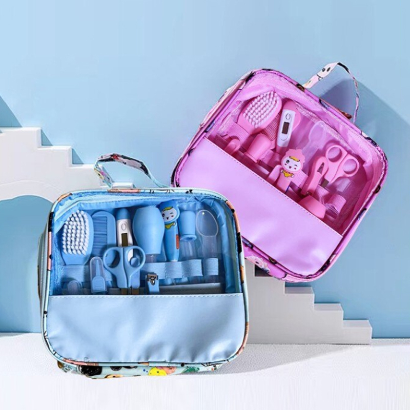 xh01 13PCS/Set Baby Health Care Newborn Baby Nail Hair Thermometer Grooming Brush Kit Care Baby Essentials Newborn Material Safety